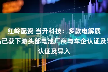 红岭配资 当升科技：多款电解质产品已获下游头部电池厂商与车企认证及导入